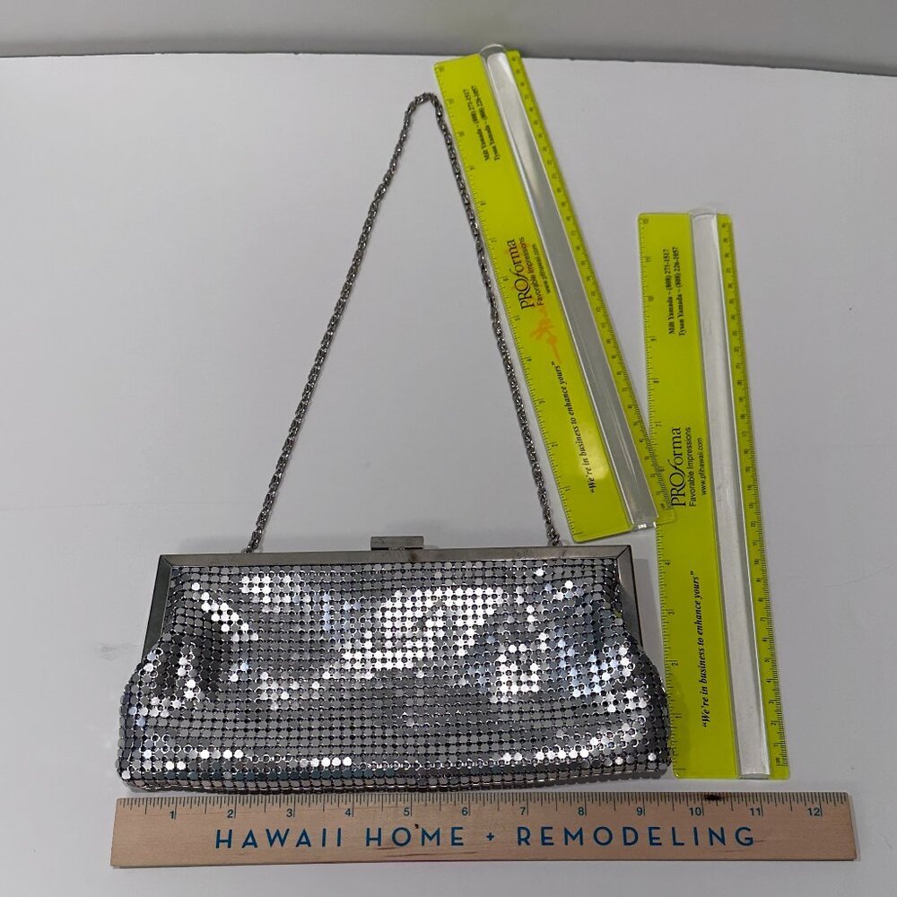 Style & Co Silver Clutch Purse Bag with Chain Handle